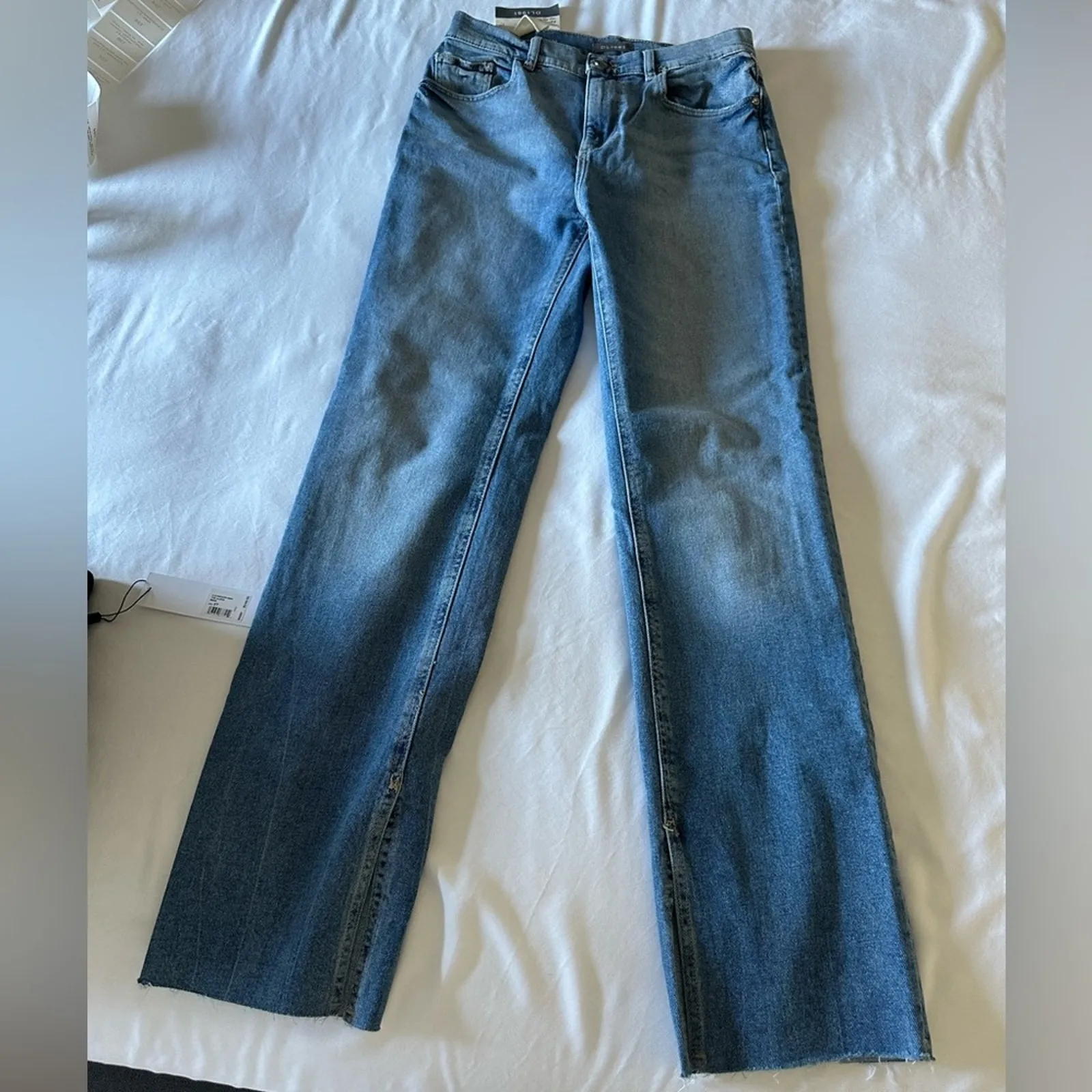 $209 NEW - DL1961 Patti Straight High Rise Jeans - Reef Raw - Sz 27 - Image 6