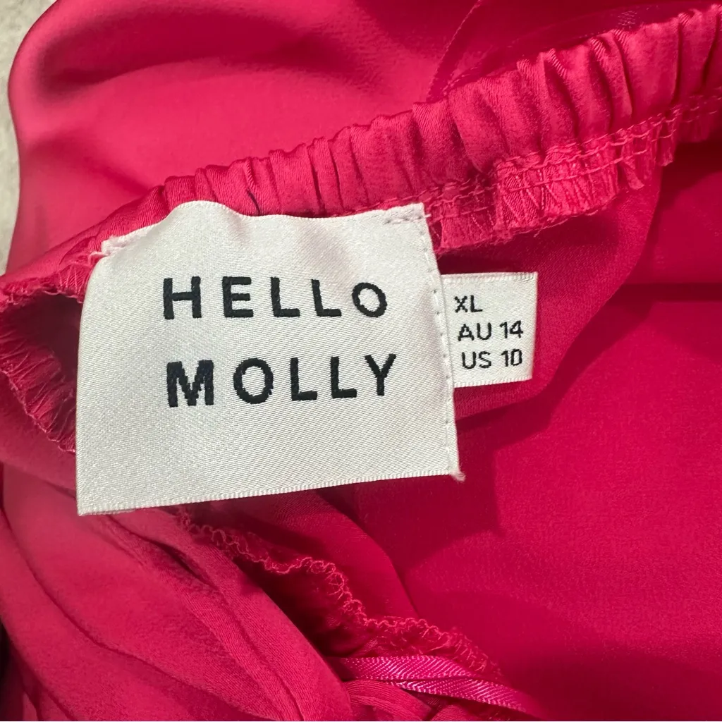 Hello Molly Extra Large Fuchsia Pink Backless Freshest Brew Midi Dress, like new - Image 6