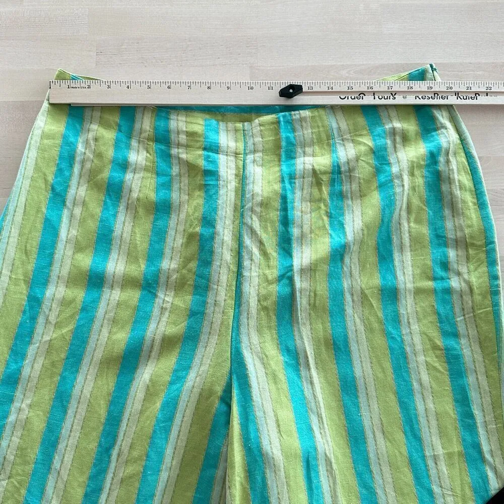 NWT Ashley Stewart Linen Blend Matching Set Womens 18 Striped Lagenlook Vintage - Image 5