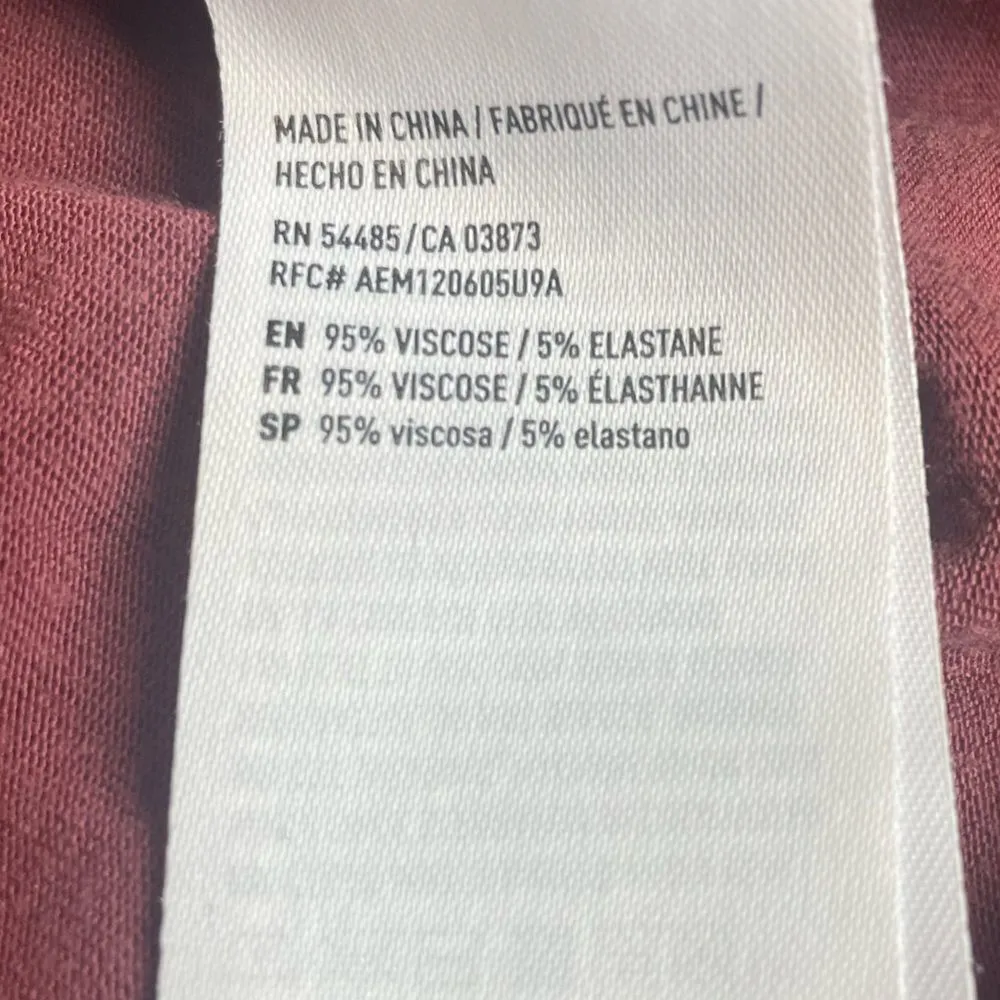 American Eagle Dress Pink Speckled Criss Cross Long Sleeve Boho Womens Large - Image 9