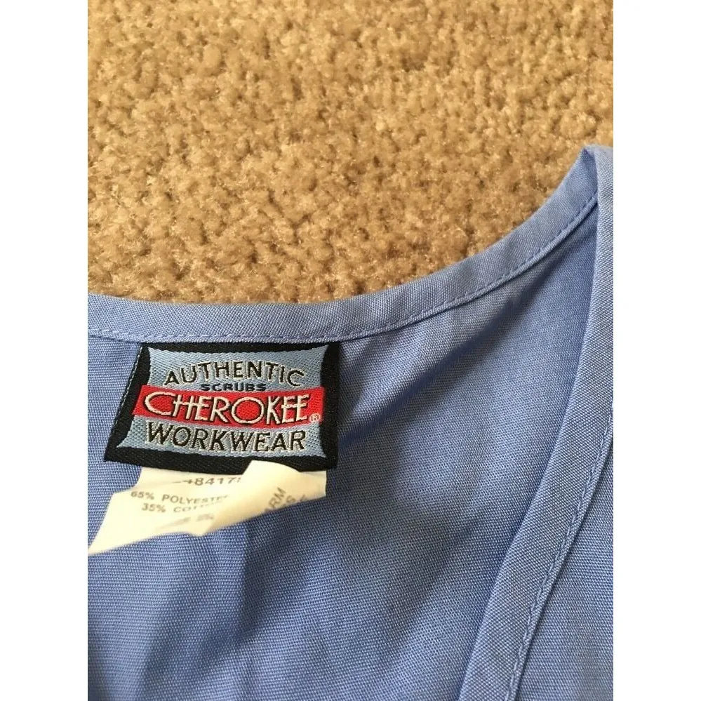 Authentic Cherokee Workwear Women's Scrub Top Nurse Medical 1 Piece Size XS Blue - Image 4