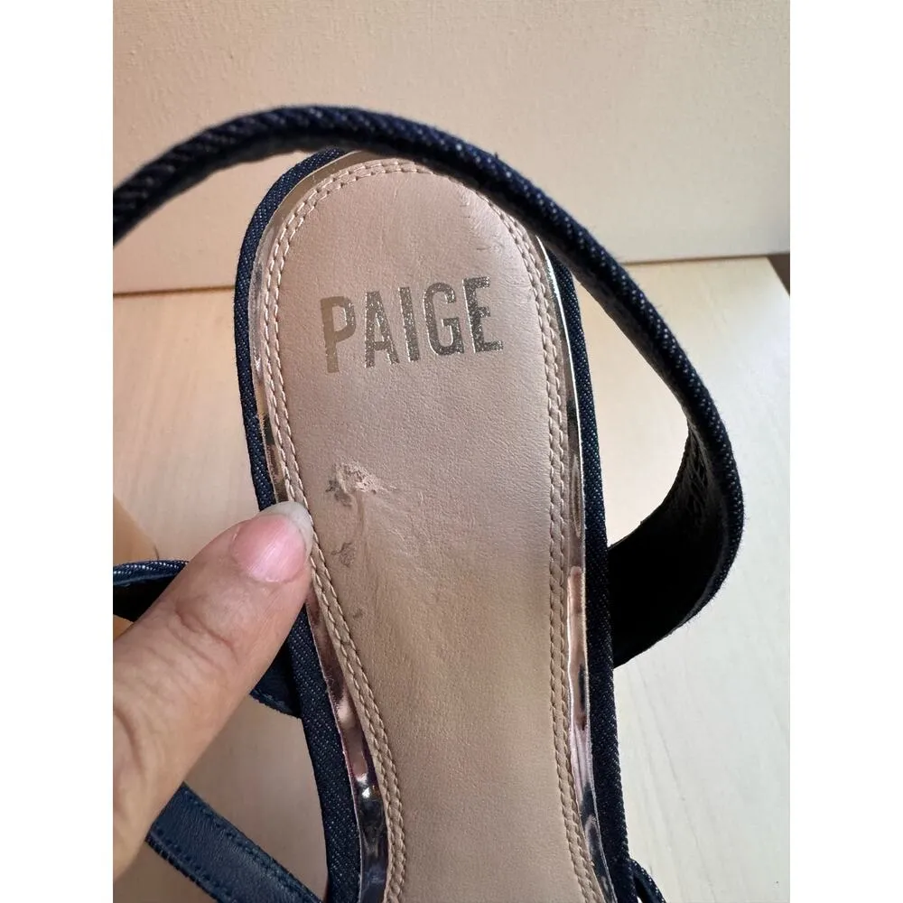 PAIGE indigo blue classic Strappy Chelsey Platform Sandal (Women) 9.5 - Image 10