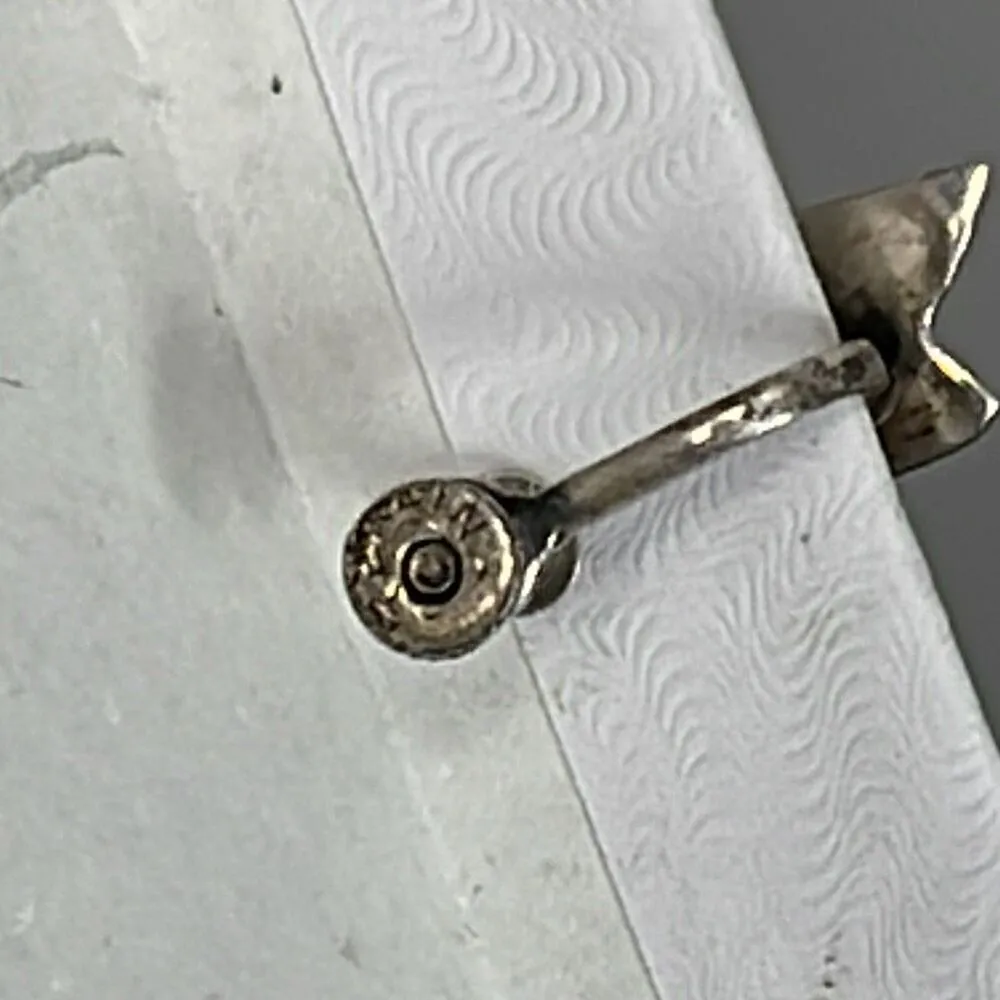 Vintage handmade sterling silver Cala Lily screwback earrings - Image 5