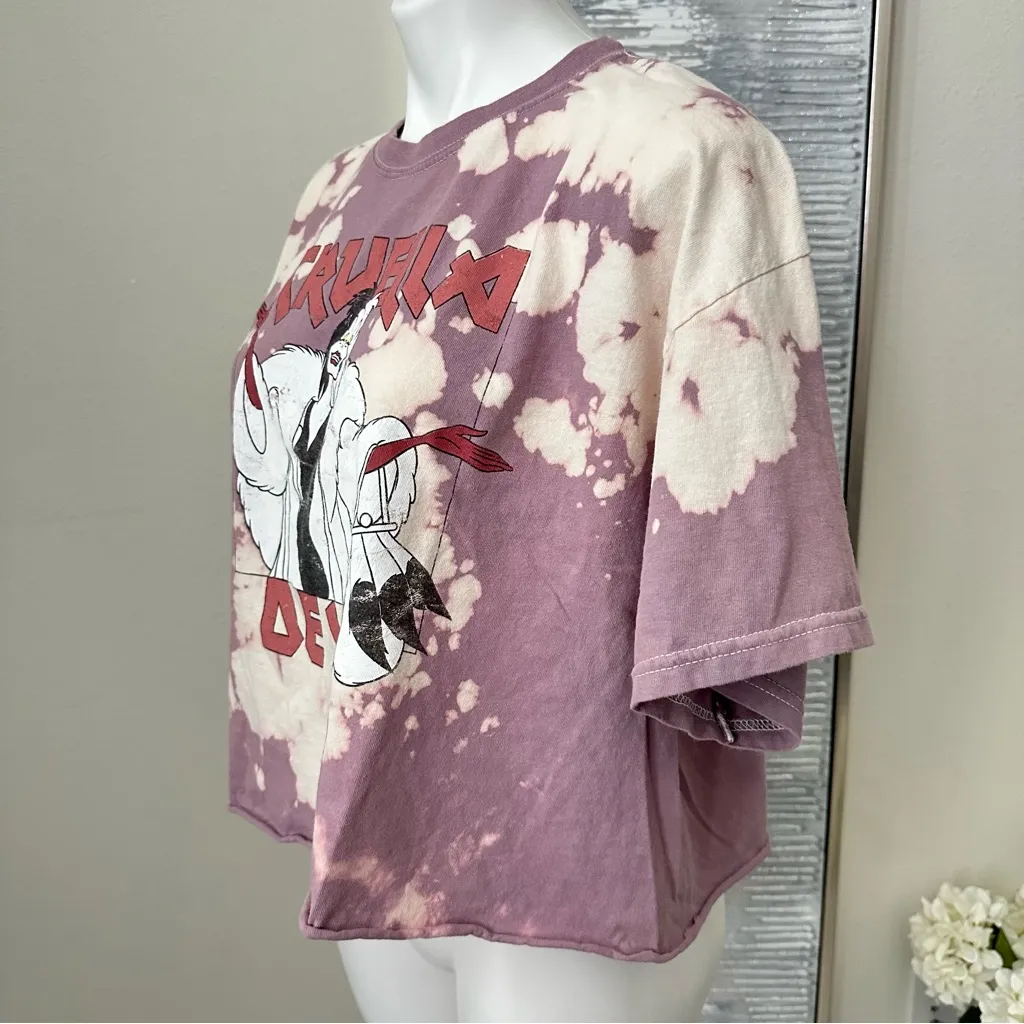 Disney Villains Cruella Devil Cropped Tee Size XL - Image 5