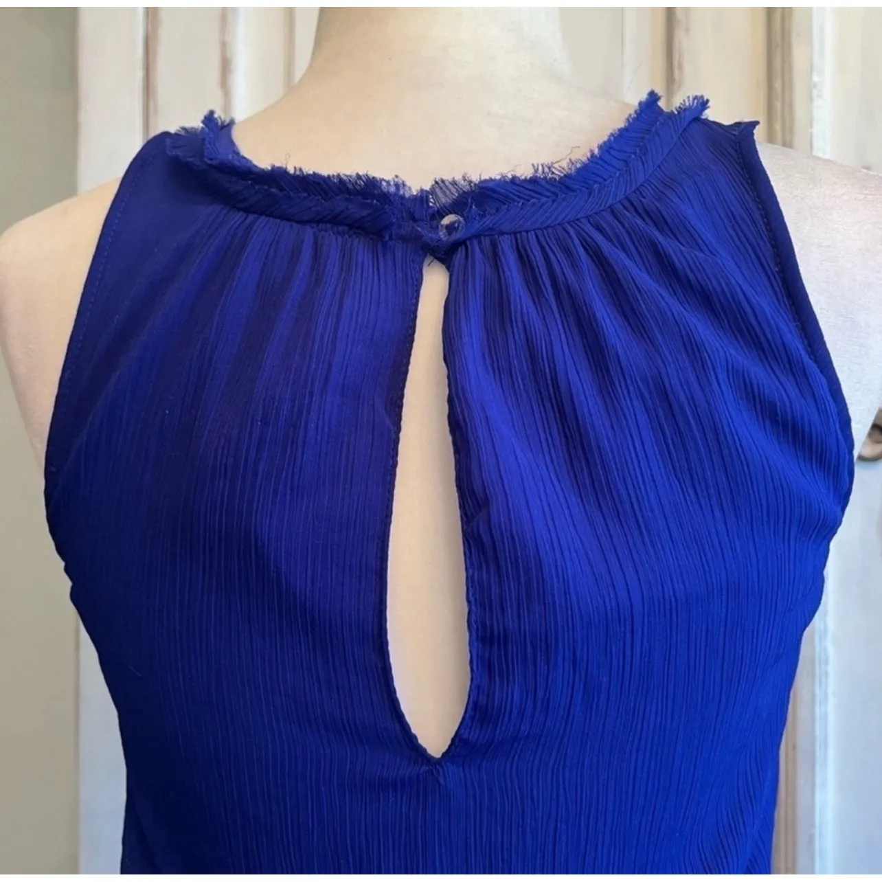 Zara Trafaluc Blue Tiered Ruffle Mini Dress Party fairycore Mermaidcore Small - Image 8