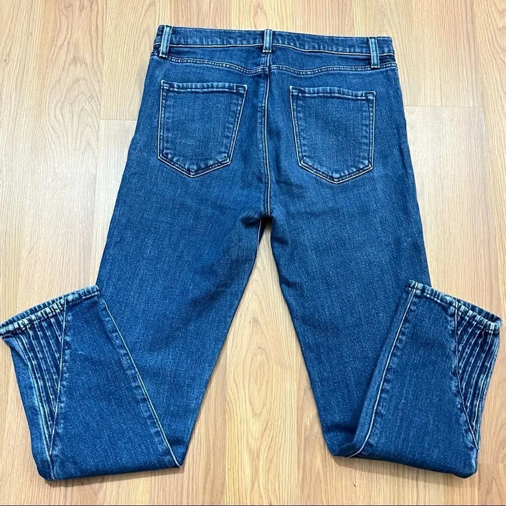 J Brand Ruby High Rise Moto Ankle Skinny Jeans Medium Wash 26 - Image 3