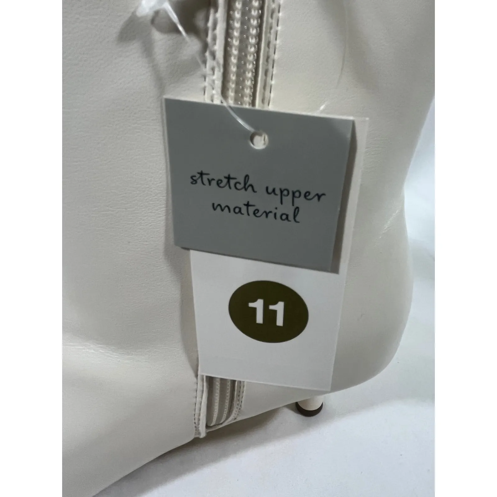 A New Day Women's Stretch Ankle Boots Pointed Toe Kitten Heel Modern Ivory Sz 11 - Image 7