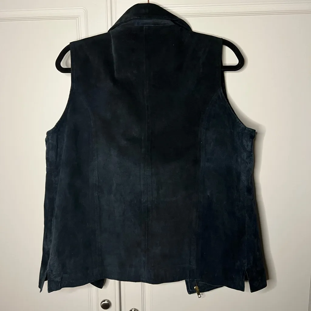 Vintage 90’s Leather Suede Vest - Image 9