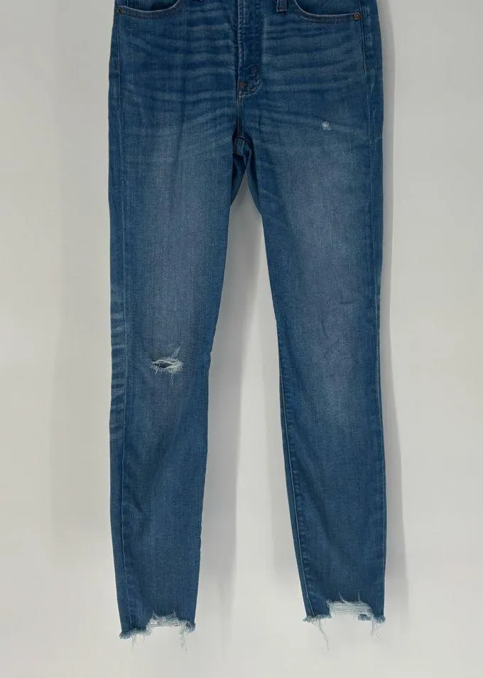 J. Crew 9" High Rise Toothpick Distressed Jeans - Image 2