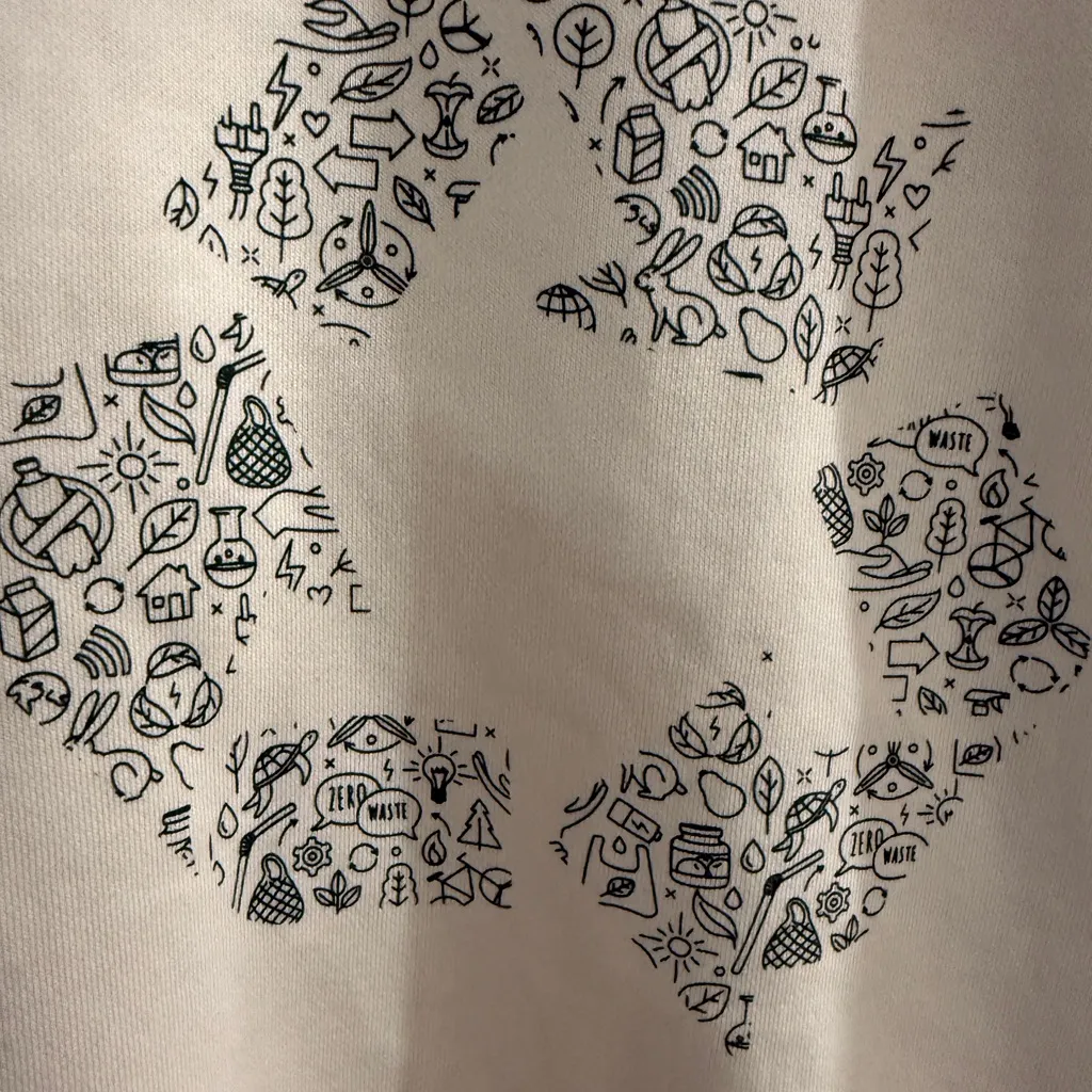 Pact Cream Recycling Sweatshirt Medium Preowned - Image 5