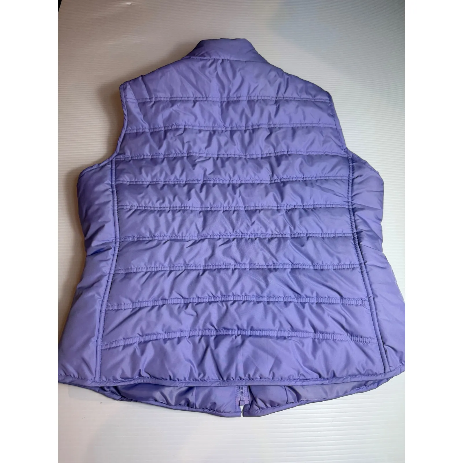 SB Active St Johns Bay Womens Puffer Vest Full Zip Sleeveless Jacket‎ Lavender L Purple Size L - Image 4
