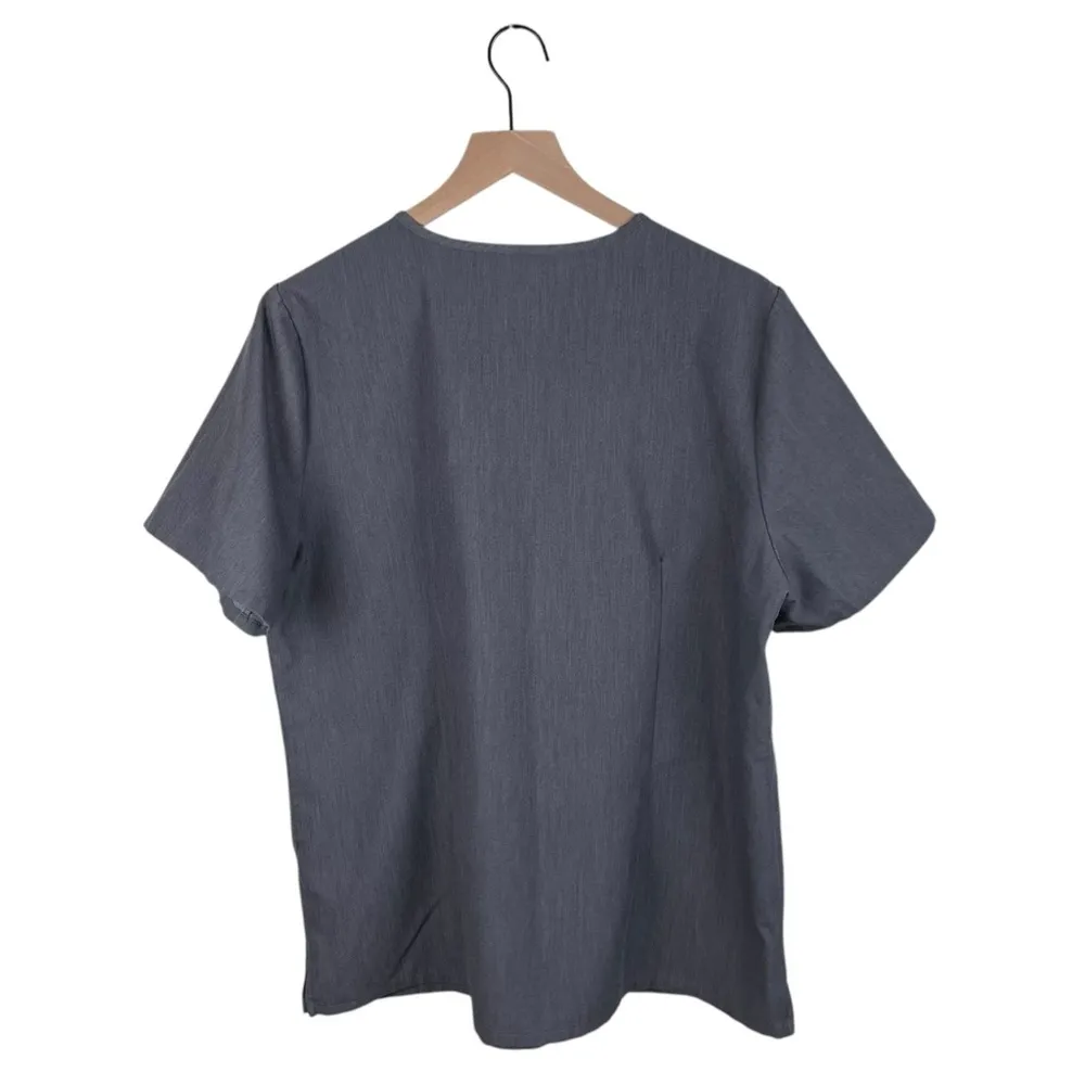 FIGS Women's Catarina One Pocket V-neck Scrub Top Graphite Grey Size XL Nursing - Image 3