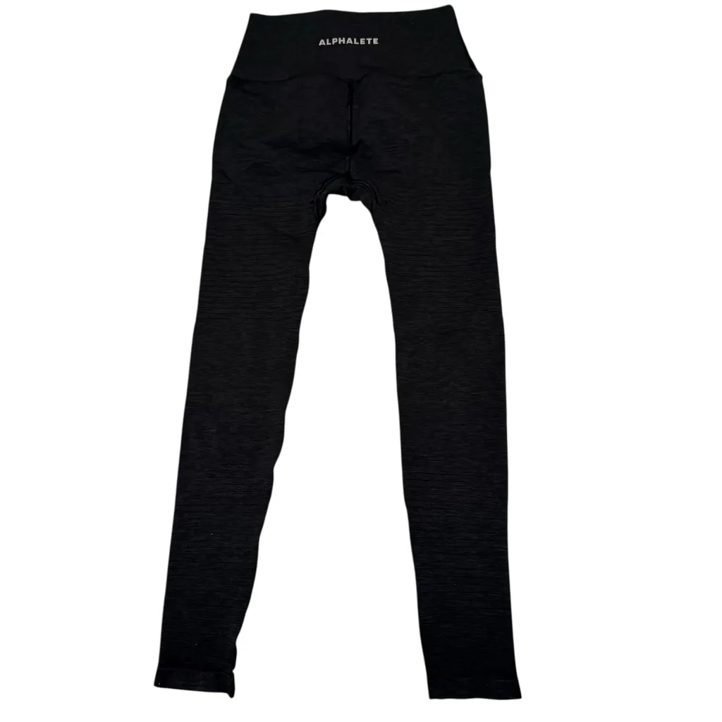 Alphalete Women’s Size M OG Revival Leggings Black Marl High Rise Gym Baddie NEW - Image 3