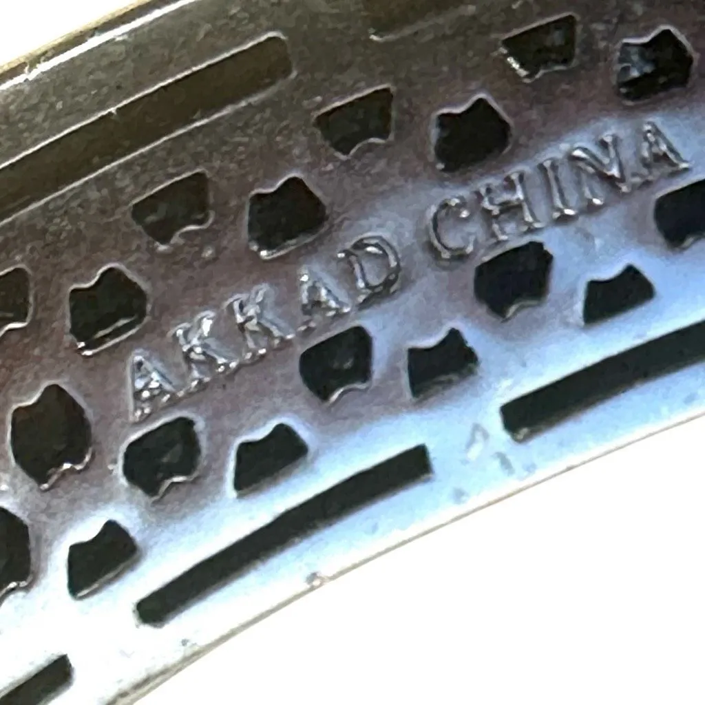 AKKAD Aqua Pavé Crystal Hinged Bangle Blue - Image 7