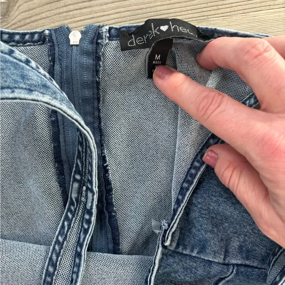 Derek Heart /Medium Denim Dress, zipper back, chest is 25, length is 26 - Image 4