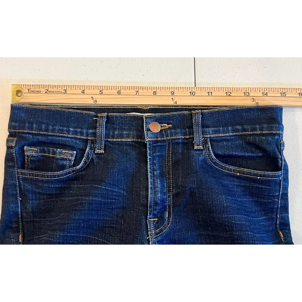 J Brand Jeans Womens 28 Tall Blue Denim Dark Ink Boot Leg‎ Classic Everyday USA - Image 6