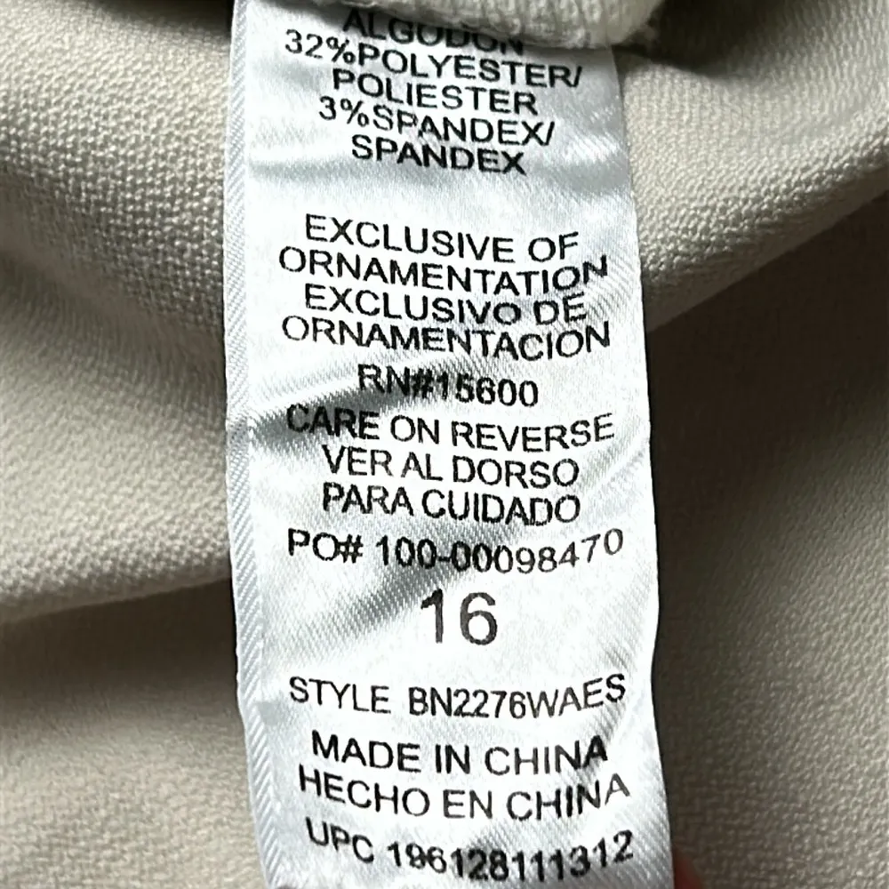 Democracy “Ab” Technology High Rise Vintage Skinny Cream Jeans Size 16 - Image 16