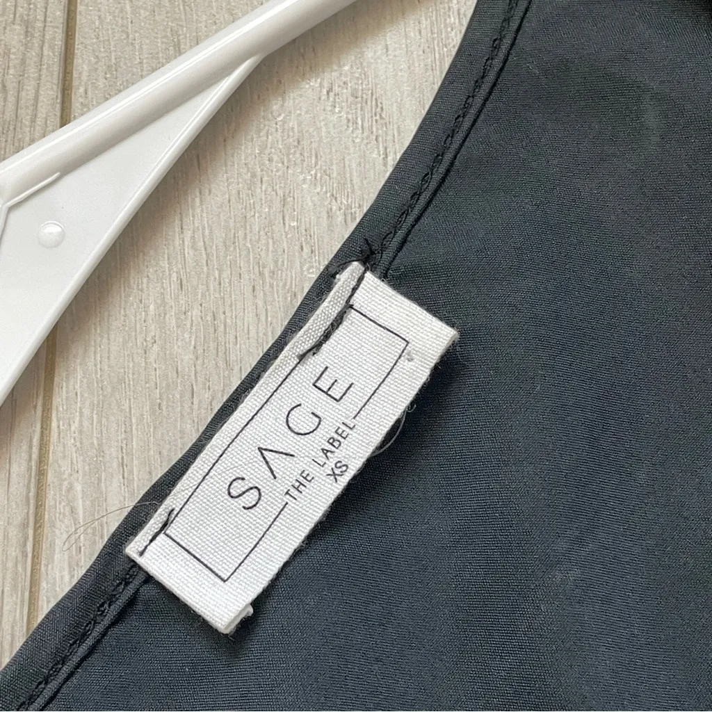 Sage Label Dress side tie mini womens Black (xsmall) classic party going out - Image 2