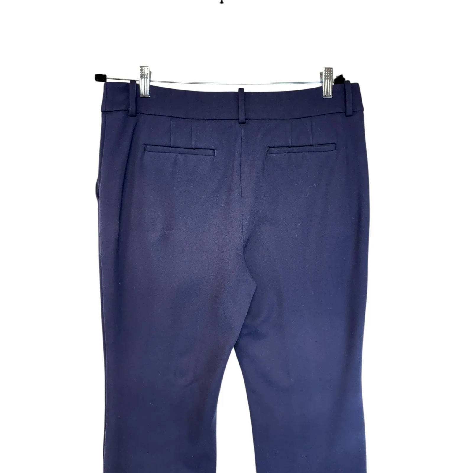 Talbots Soho Pant Women Navy Blue Flat Front Career Dress Pants Classic Work 12 - Image 8