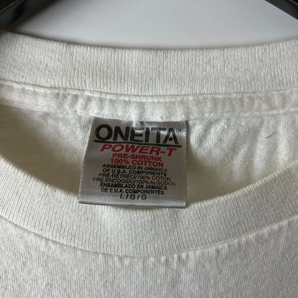 LFMS Music T Shirt Vintage 90s White Medium M Graphic Tee - Image 11