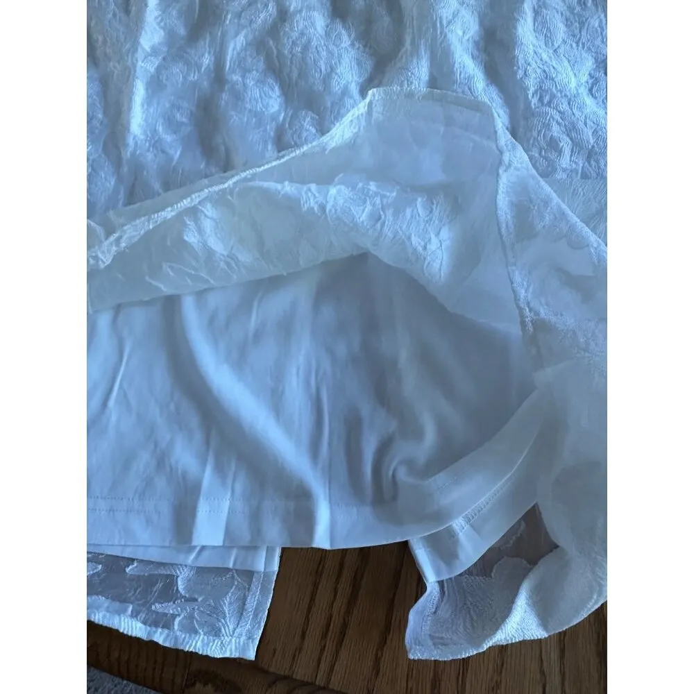 Lulus From this Day White Floral Jacquard Strapless Midi Dress Size L NWT Bridal Size L - Image 15