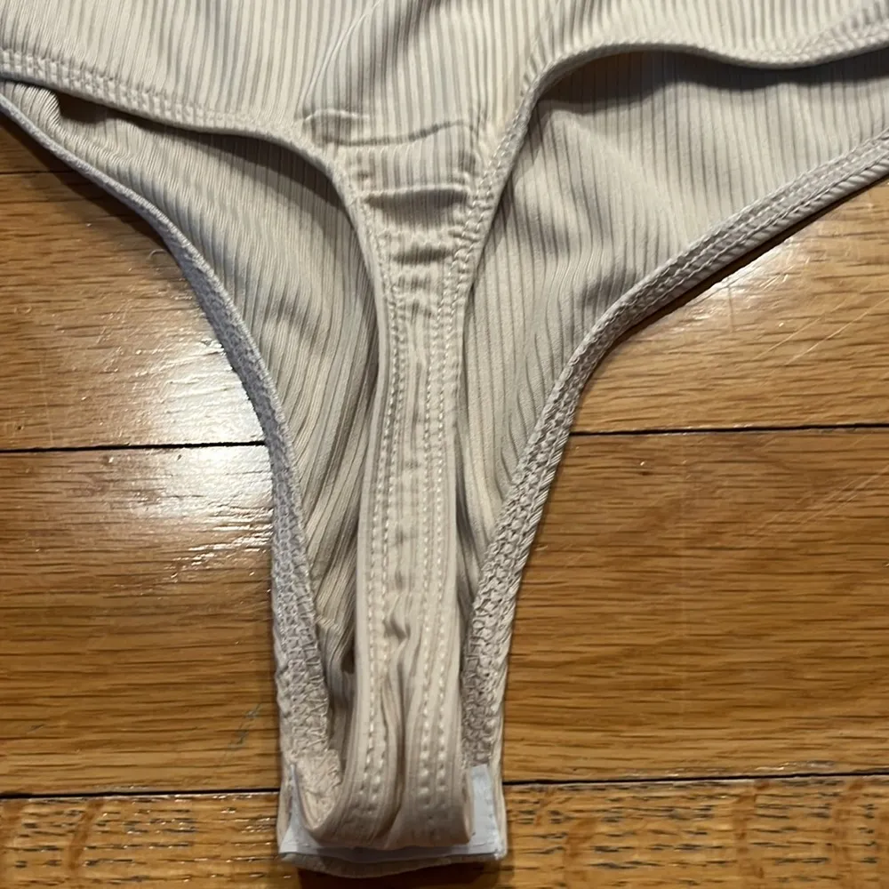 Revamped tan lace one piece body suit size medium. - Image 6