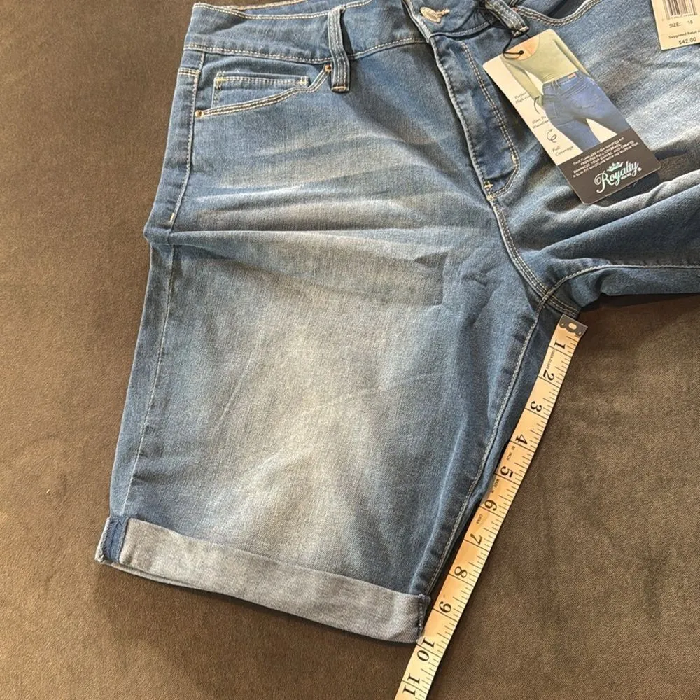 Women’s Royalty For Me High Rise Bermuda Shorts Hide Your Muffin Top Size 10 NWT - Image 9