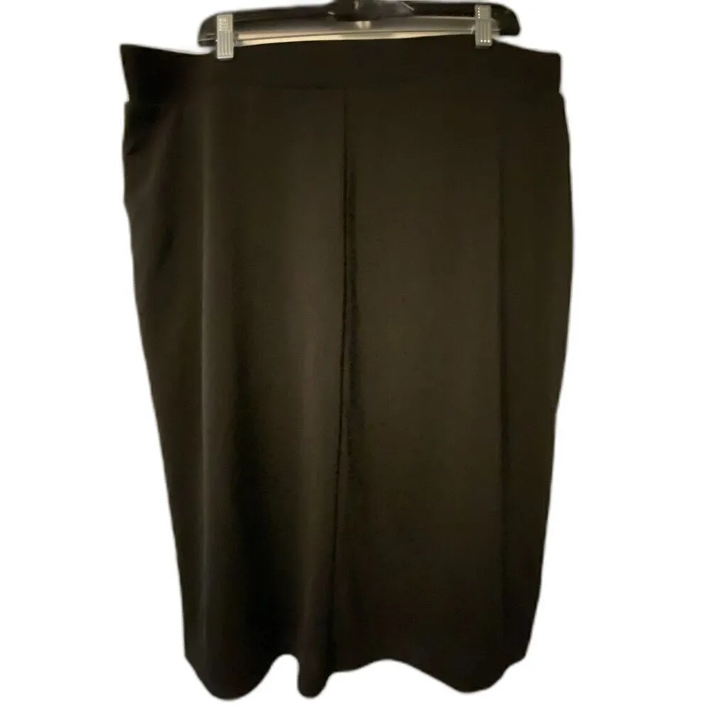 Liz Claiborne Black Above The Knee Polyester Pencil Skirt Women's Sz XL​ - Image 2