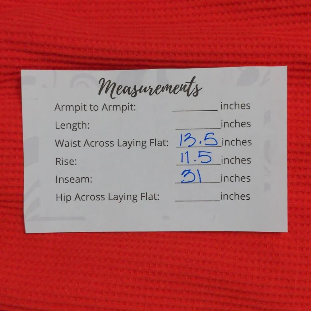 Zyia Active Womens Jogger Pants Red Waffle Knit High Rise Stretch Drawstring M Size M - Image 11