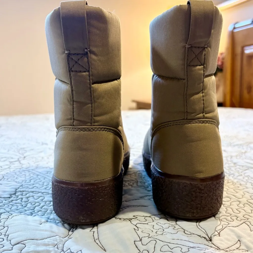 MADEWELL The Toasty Puffer Water Resistant Cozy Boot in Olive Surplus Sz 6💛 - Image 6