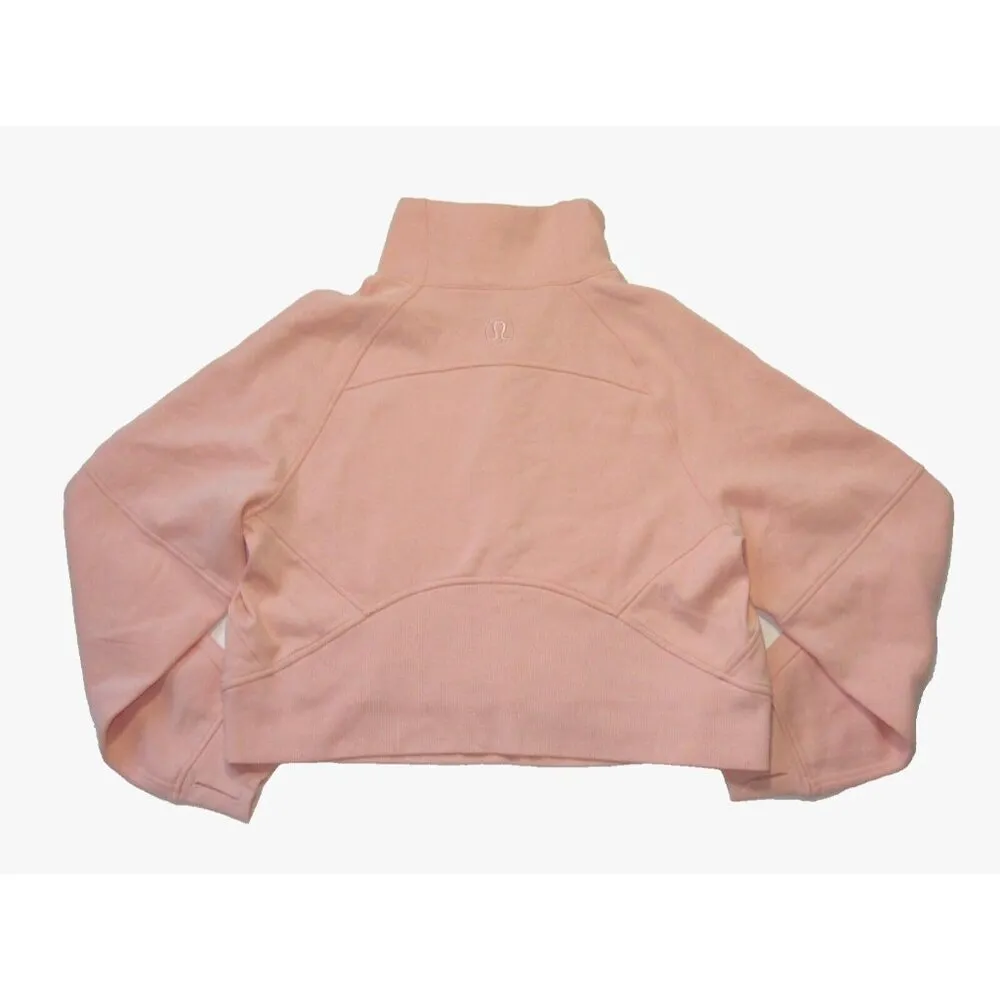 NWT Lululemon Scuba Oversized Funnel Neck in Peach Satin Fleece Sweatshirt M/L - Image 5