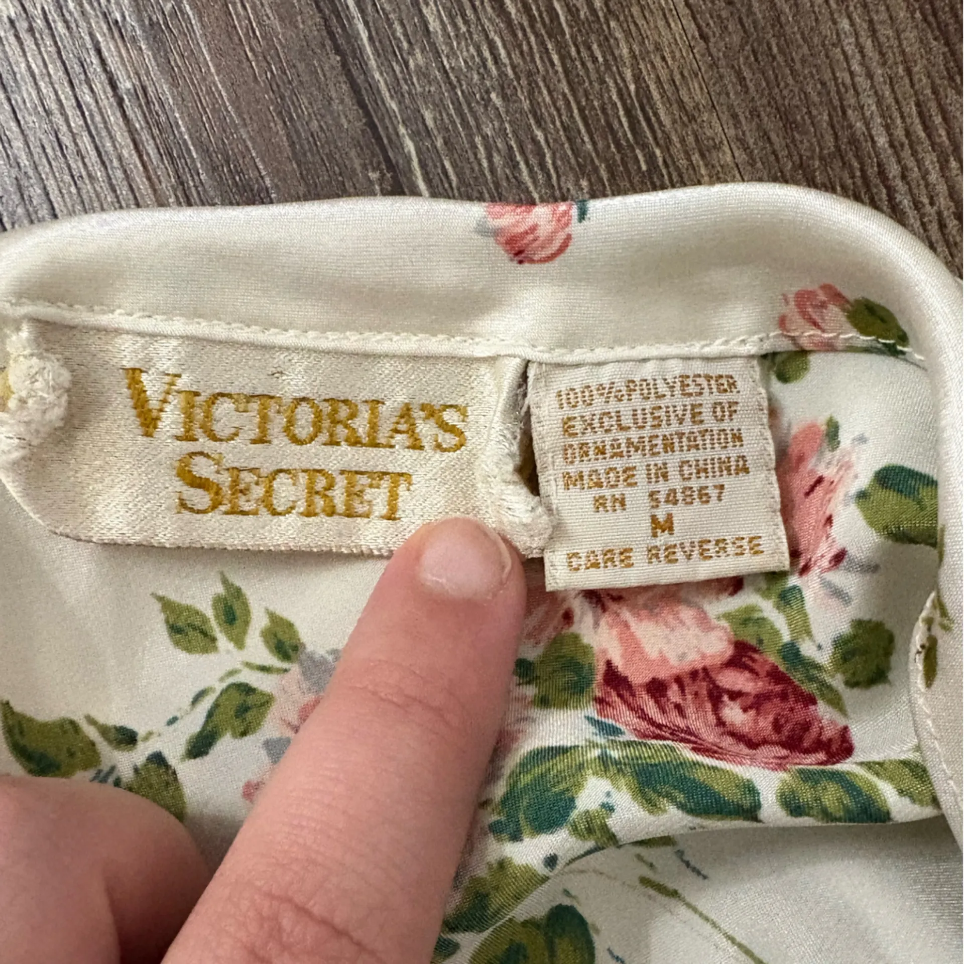 Victoria’s Secret Gold Label Vintage Floral Beaded Lace Slip Dress Size Medium - Image 8