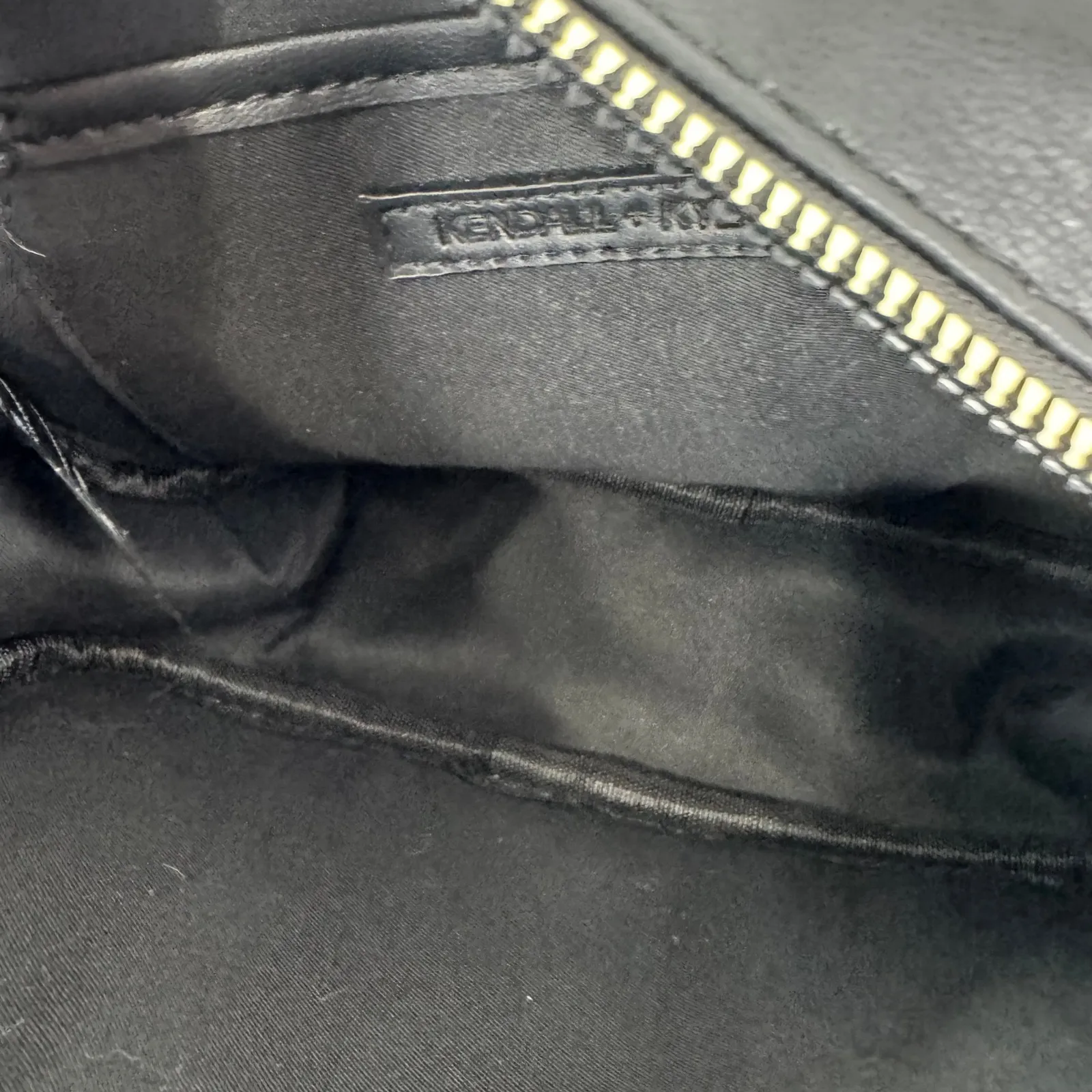 Kendall + Kylie Black Quilted Chevron Camera Crossbody Bag Gold K Logo Strap NWT - Image 6