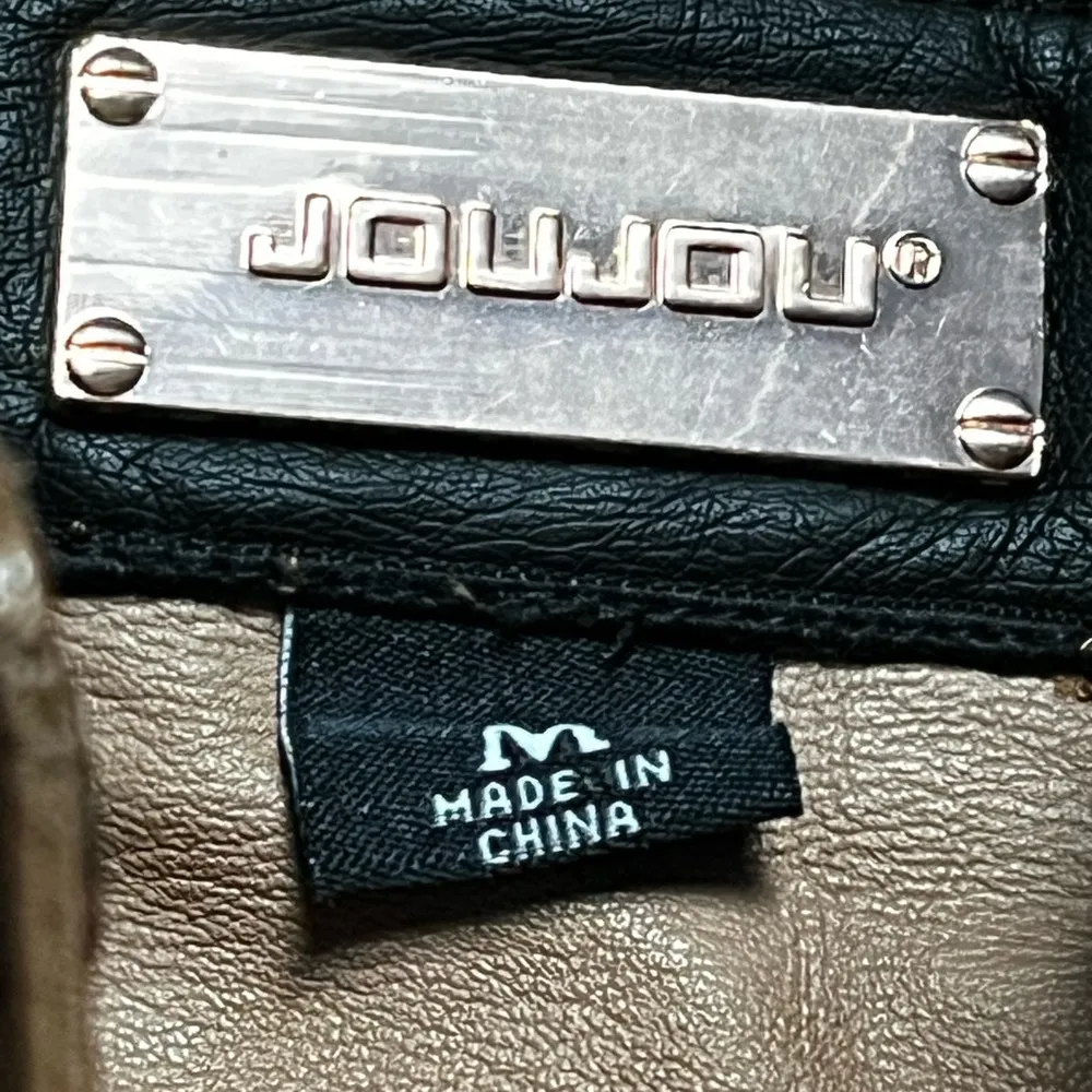 Jou Jou Brown Vegan leather jacket Size Medium - Image 4