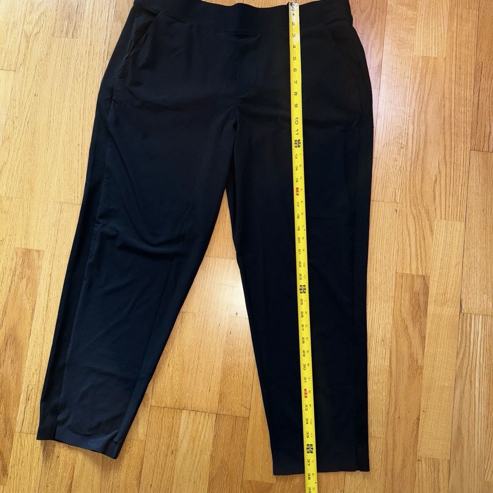 Athleta Brooklyn Mid Rise Ankle Pant Black 16 Stretch Preppy Work Travel Ribbed - Image 7