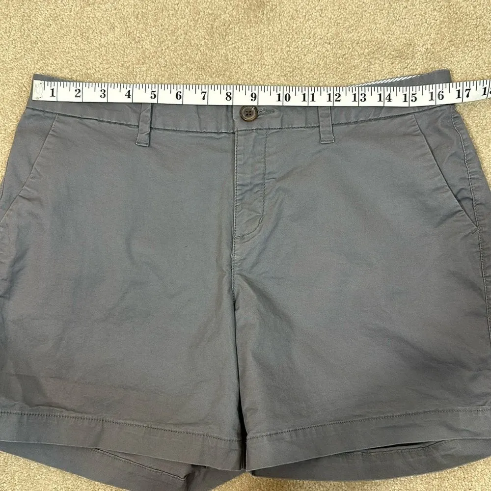 Old Navy Grey Everyday Short Summer Closet Staple Cotton Women Size 10 - Image 3