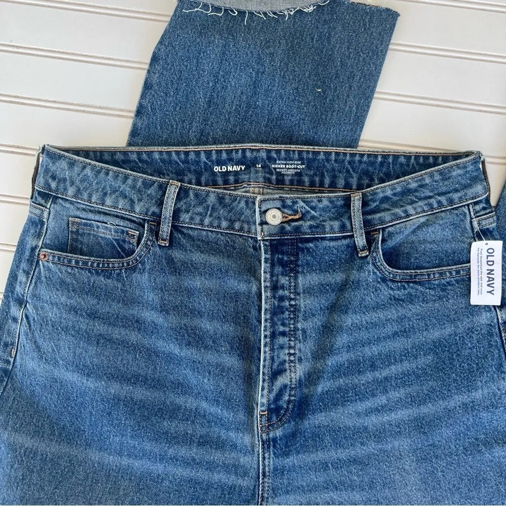 Extra High rise Kicker bootcut jeans Size 14 Tall NWT - Image 2