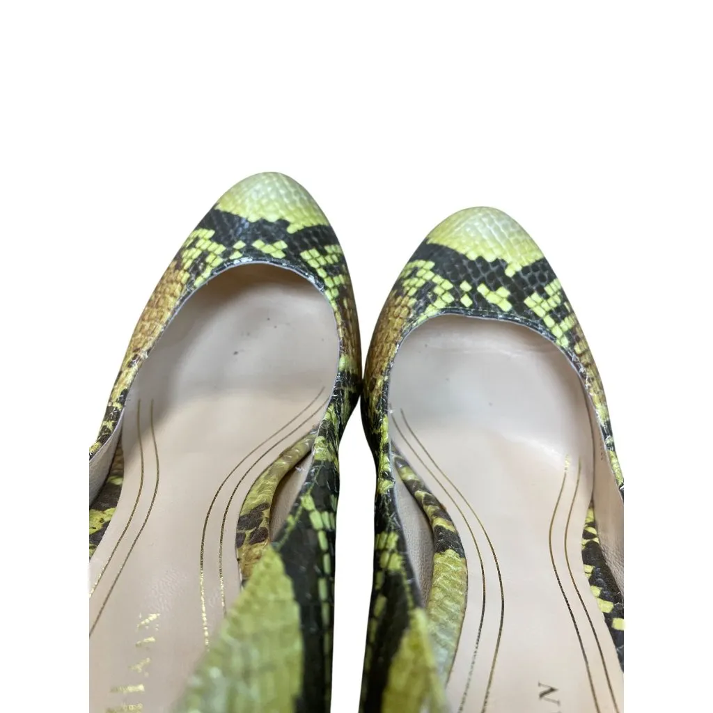 Cole Haan Womans Brown Green Snake Print Leather 3.5" Heels Sz 6B SKU 9212 - Image 9