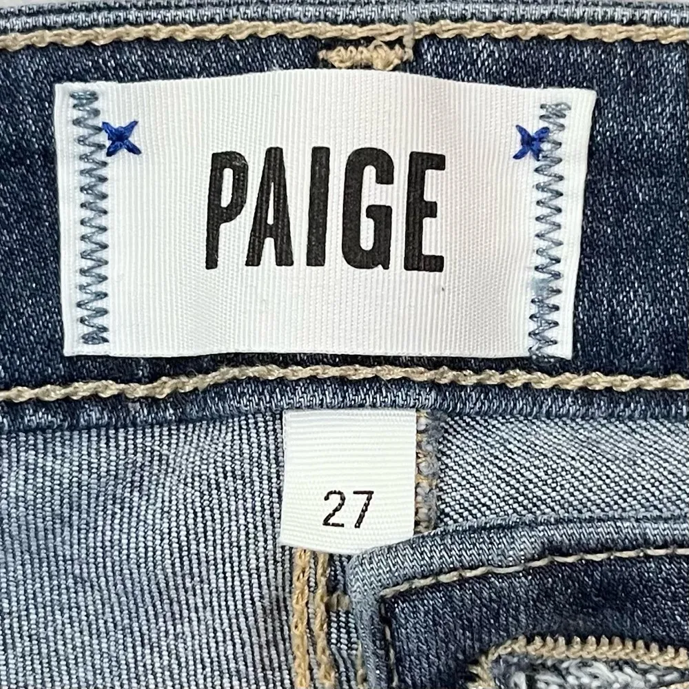 PAIGE Verdugo Ultra Skinny Distressed Blue Denim Jeans 27 - Image 9