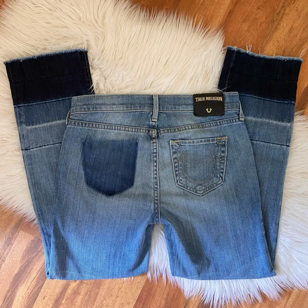 True Religion Low Rise Raw Hem Ankle Jeans - Image 13