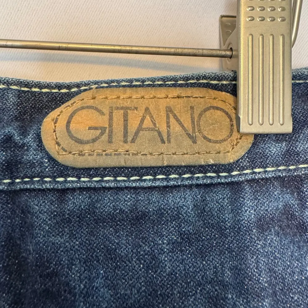 Vtg Gitano High Waist Tapered Jeans 11/12 Mom Fit Dark Wash Made in Hong Kong Blue Size undefined - Image 4