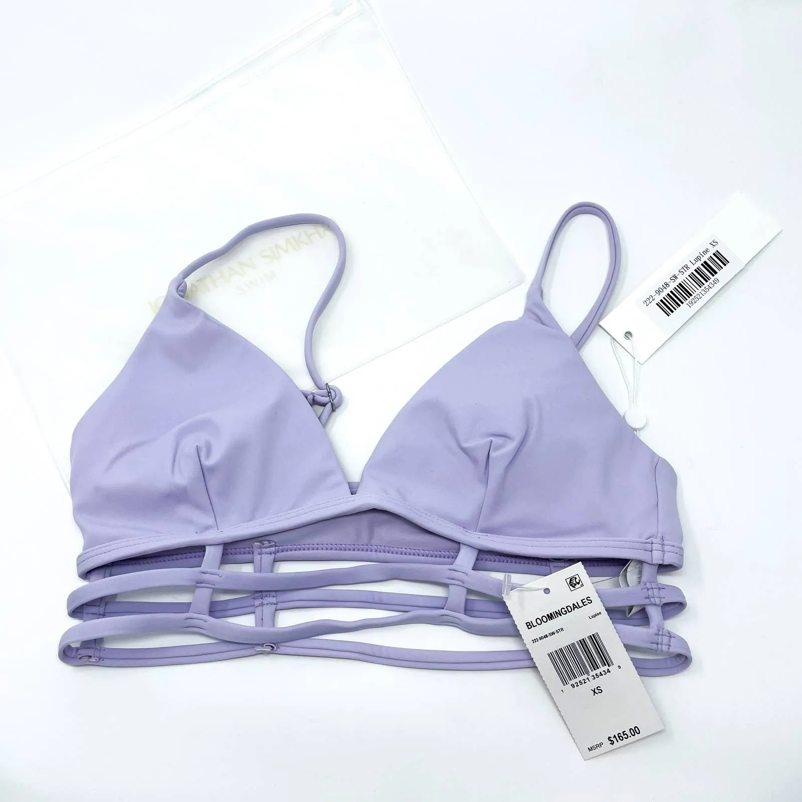 Johnathan Simkhai Lilac Eunice Strappy Bikini TOP Purple Size XS - Image 6