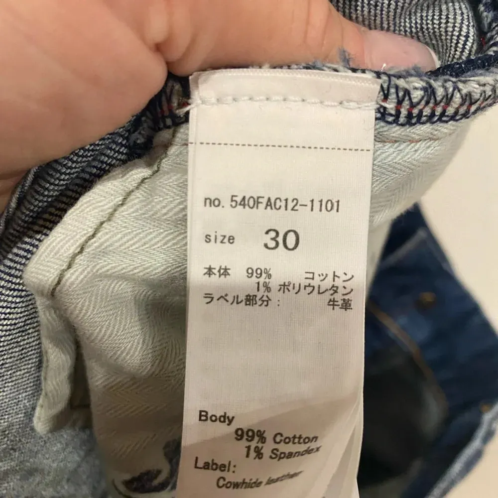 MOUSSY VINTAGE Blue Japanese Denim Rhode Cropped Flare High Rise Jeans 30 EUC - Image 5