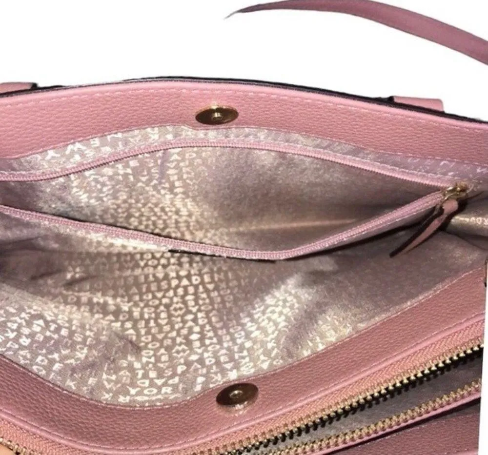 Mulberry Street Lise Satchel Rose Pink Pebbled Leather Crossbody Bag - Image 9