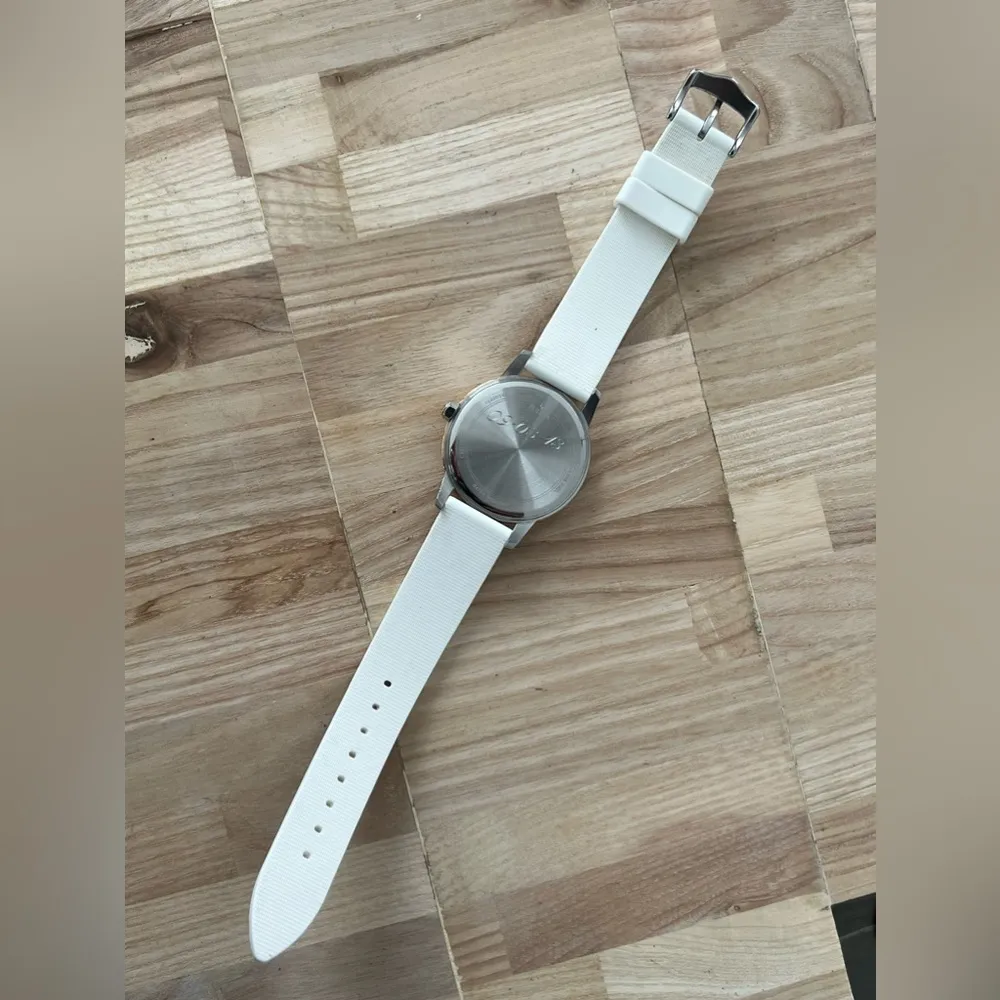 Bulova Ladies Chronograph Style Watch Silver Dial Rose Gold Case Date Dial - Image 12