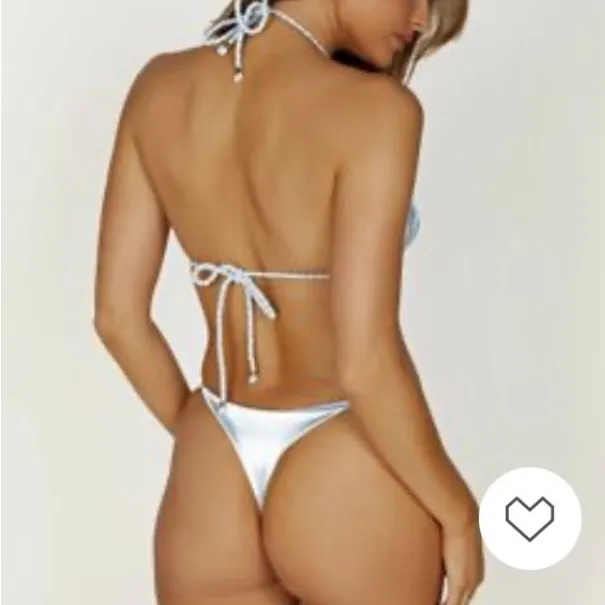 Meshki Sachi Triangle Bikini Top Arctic Blue - Image 2