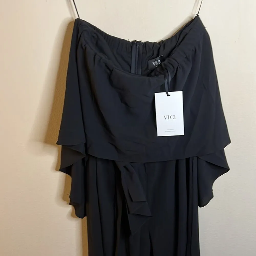 Vici Off Shoulder Strapless Wide Leg Jumpsuit Size S - Image 4