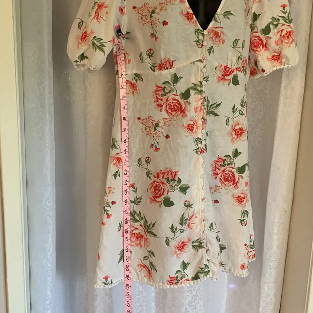 ZARA Linen Button Front Dress Sz: L - Image 11