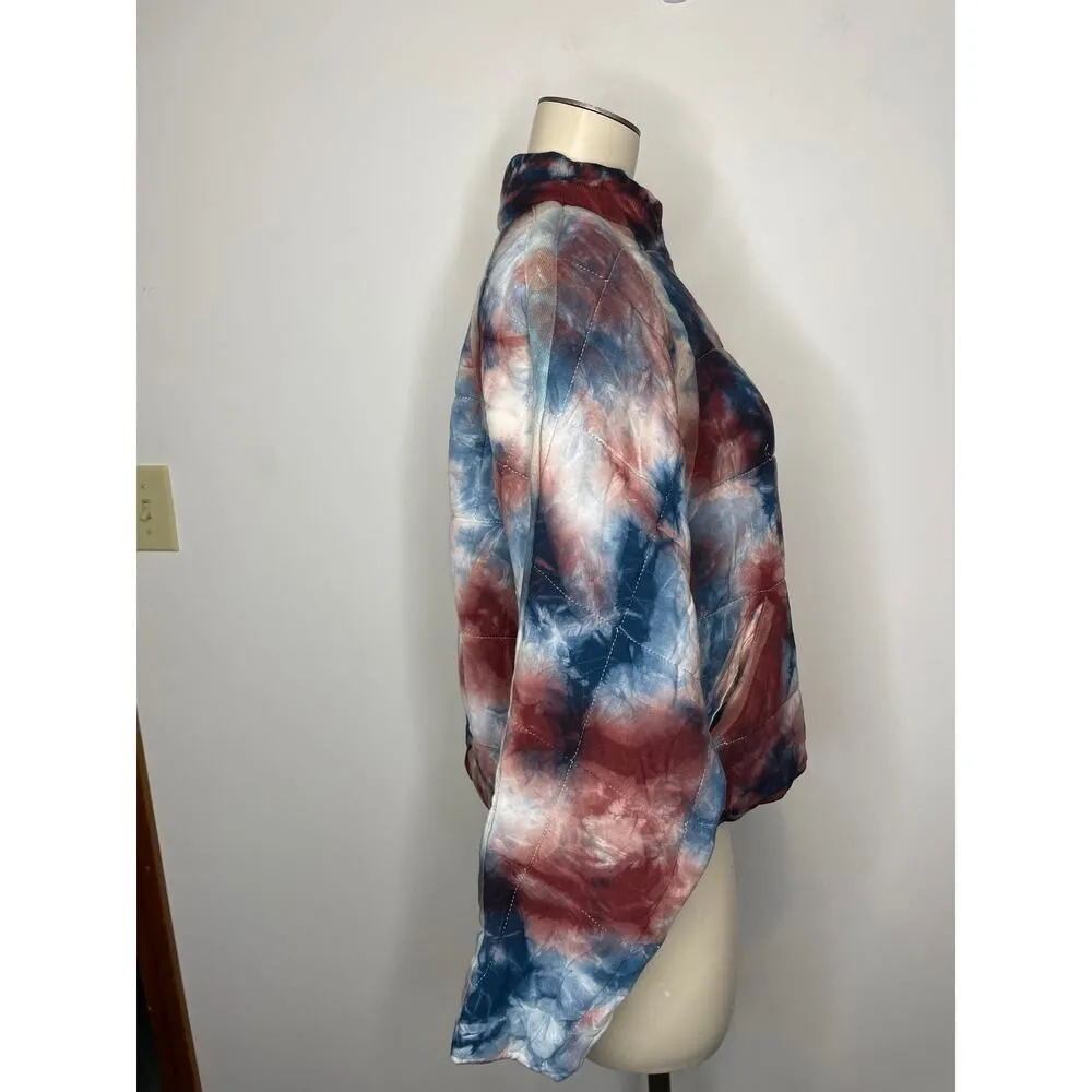 Chaser Womens Size Small Heirloom Tie Dye Puffer Jacket Multicolor Full Zip NWOT - Image 4