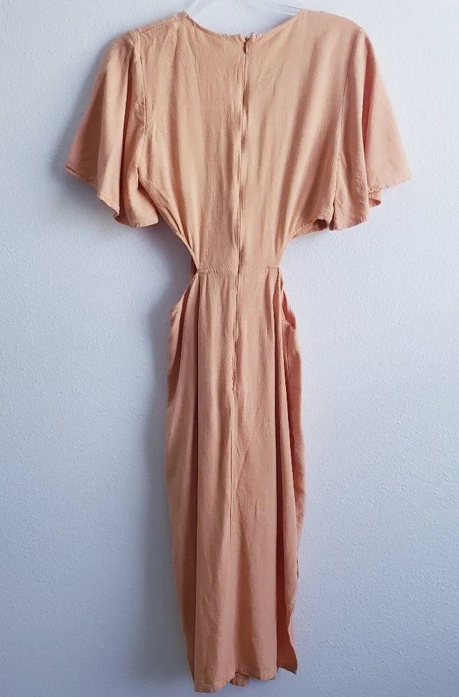 Lulus Cutout Midi Front Tie Dress - Image 7